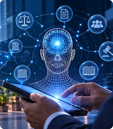 Digital government icons representing citizen services and public sector compliance