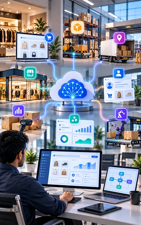 LiteLLM gateway routing three retail teams through one shared AI API with cost attribution